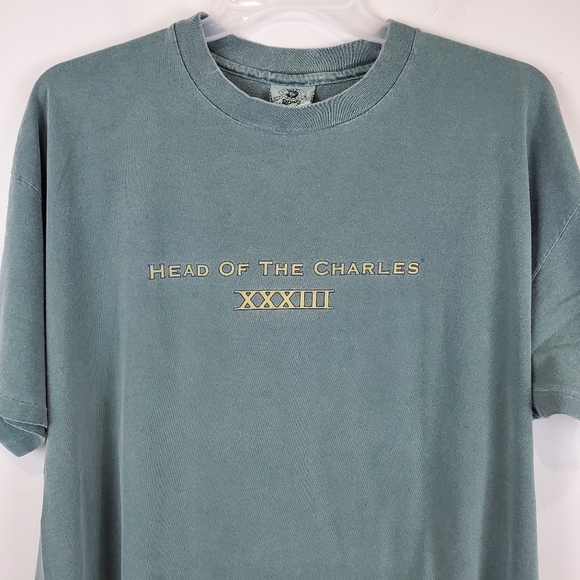 VTG Boston Head Of The Charles Regatta Boat Shirt XL USA Sailing Flag Rowing - Picture 2 of 10